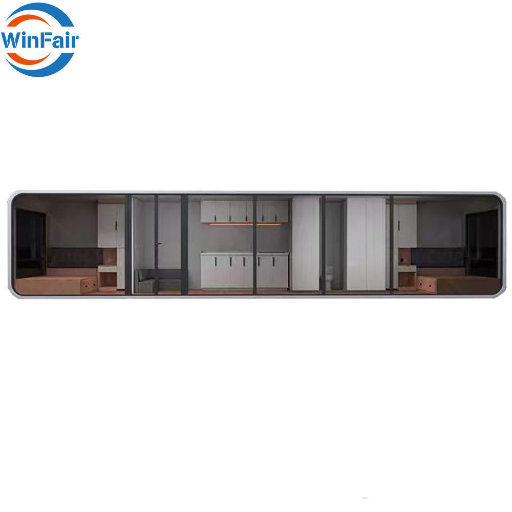 WinFair Portable Cheapest Prefab Prefabricated Apple Cabin Container Pod Tiny House Mobile 2 Bedroom Australian Standard 40Ft