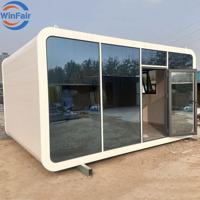 WinFair Modern Prefabricated Modular Bathroom Container Prefab House Ready to Ship Modern Luxury Villa Homes Apple Cabin
