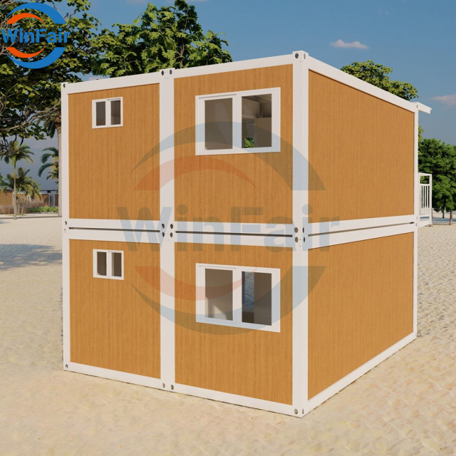 WinFair Luxury Competitive Price 2 Floor Prefab Venezuela Tiny Houses Modular Foldable Prefabricated Module House Villa China