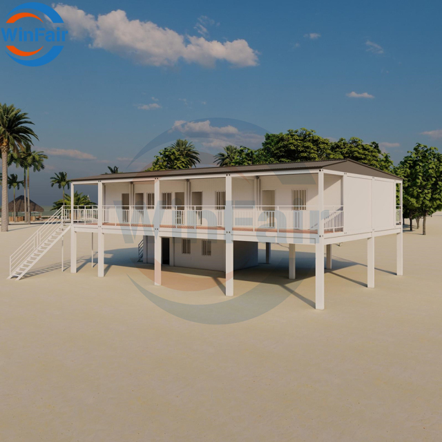 WinFair Light+Steel+Prefabricated+House Steel Frame Prefab Prefabricated Villa Container Houses Garage Poland Luxury for Sale