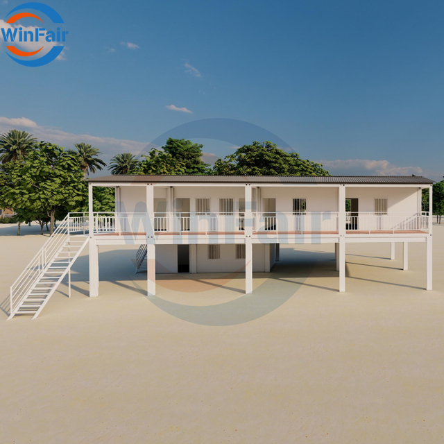 WinFair Sandwich Panel Prefabricated Prefab Module House 2 Story Villa Detachable Modular Container Home House With Toilet Bali
