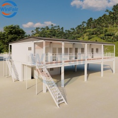 WinFair Sandwich Panel Prefabricated Prefab Module House 2 Story Villa Detachable Modular Container Home House With Toilet Bali