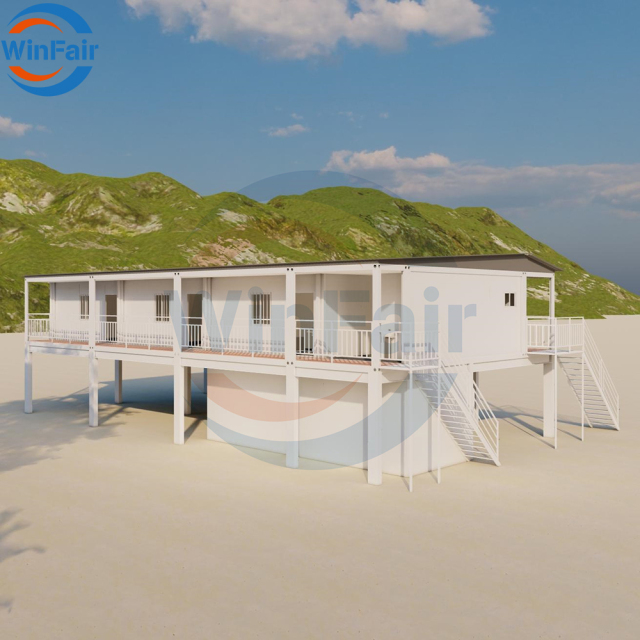 WinFair Light+Steel+Prefabricated+House Steel Frame Prefab Prefabricated Villa Container Houses Garage Poland Luxury for Sale