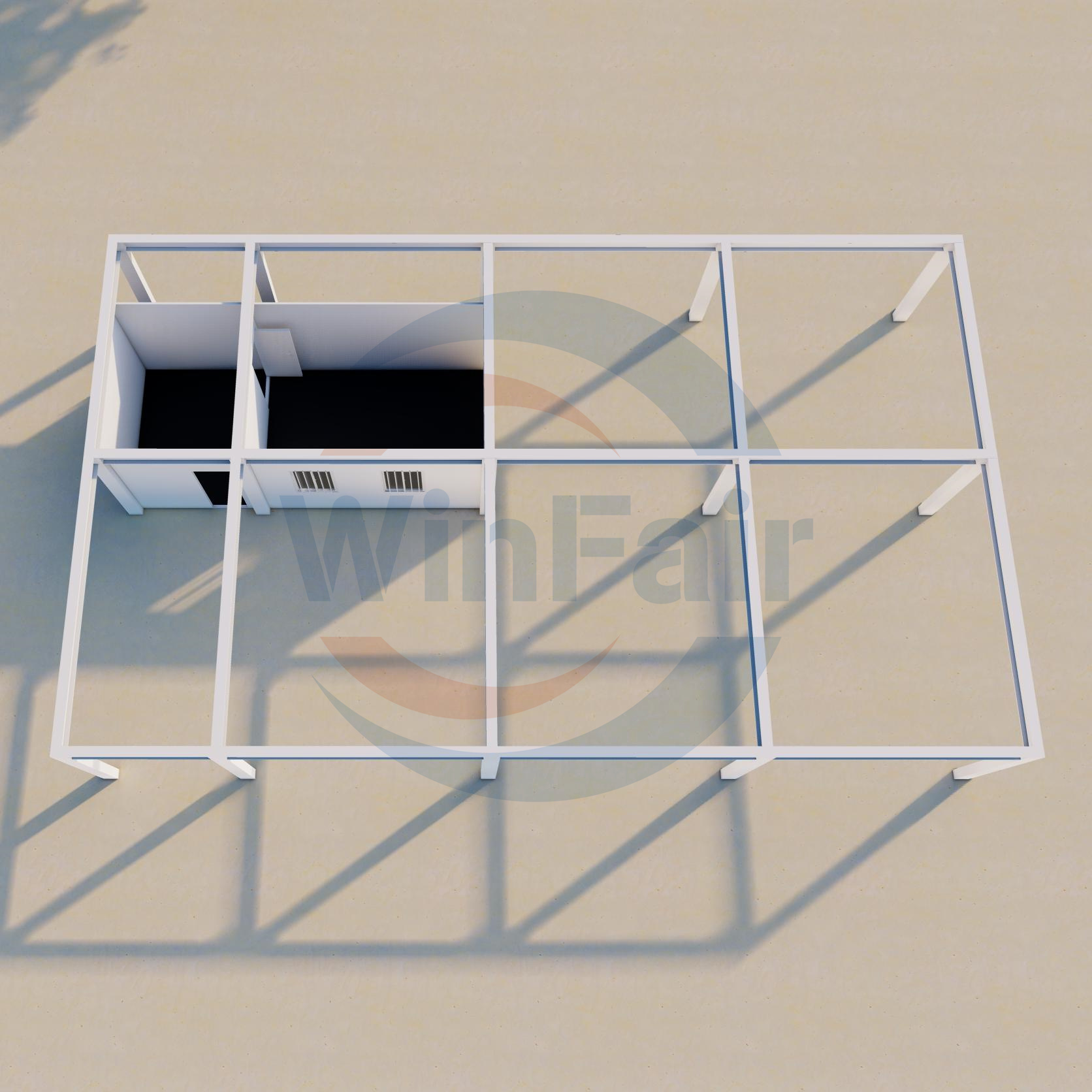 WinFair Sandwich Panel Prefabricated Prefab Module House 2 Story Villa Detachable Modular Container Home House With Toilet Bali