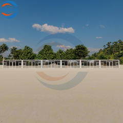 WinFair 20Ft Detachable Prefabricated Structure Steel Modular Container Glass House Villa Prefab Work Camp Kitchen Toilet