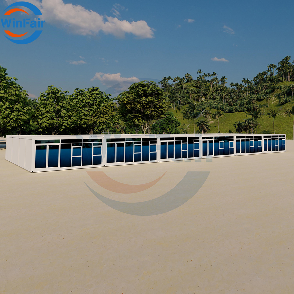 WinFair Low Cost Economic Prefab Prefabricated Detachable Container Mobile Small Househurricane Proof Villa Construction