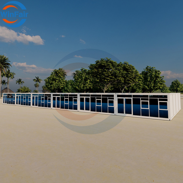 WinFair Low Cost Economic Prefab Prefabricated Detachable Container Mobile Small Househurricane Proof Villa Construction