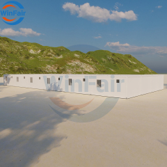 WinFair Low Cost Economic Prefab Prefabricated Detachable Container Mobile Small Househurricane Proof Villa Construction