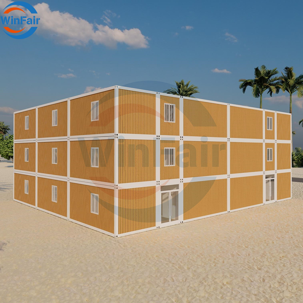 WinFair Zambia Low Cost Prefab Pre Made Mobile Sandwich Panel Demountable Container House Prefabricated With Bathroom Under 50K