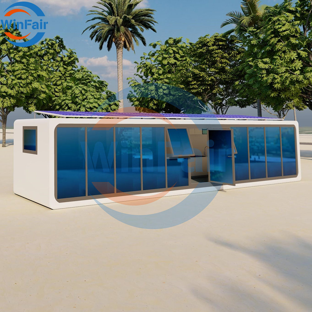 WinFair Morocco Ready 40 Ft Container Modern Prefab Module Tiny House With Toilet Apple Cabin Modern Villa Prefabricated