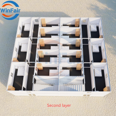 WinFair 2025 Single 3 Layer Removable Container Duplex House Building Prefab Big Houses Modern With Porch Luxury Hurricane Proof