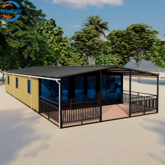 WinFair Cheap Modern Folding Expendable Container Beach House Ready to Live Prefabricated Modular Houses Homes Luxury 3 Bedrooms