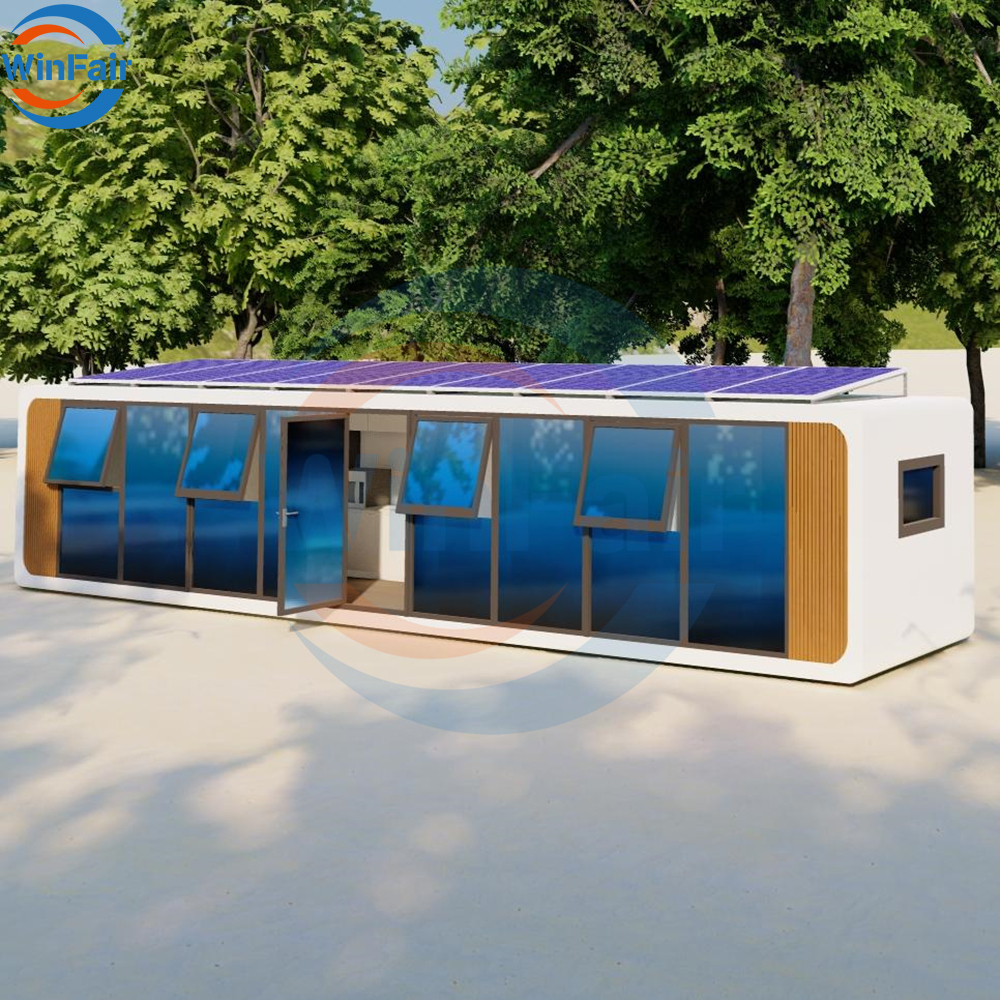WinFair China Luxury Apple Pod Solar Modular House 2 Bedroom Prefab Container Cabin 40Ft Prefabricated Module Prefab House Homes