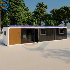 WinFair Complete Prefabricated Prefab 2 Bed Apple Cabin Bath Ready Modular Container House 40 Ft In Mexico For Travel Suppliers