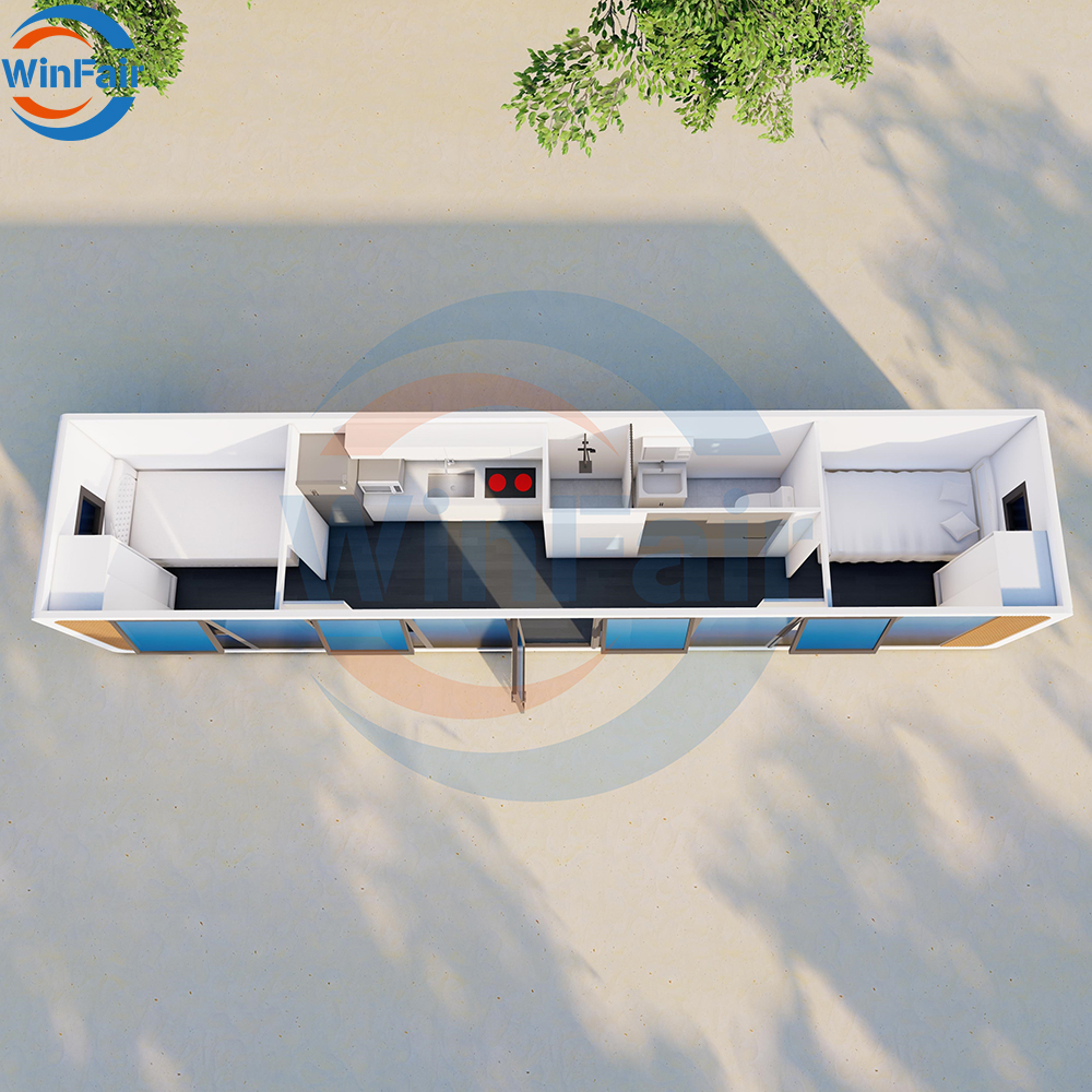 WinFair China Prefab Prefabricated Apple Pod House With Solar Panels Modular Living Mobile 40Ft Container House Manufacturer