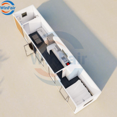 WinFair 40 Foot Prefabricated Portable Camping Mobile Modern Prefab Glass Solar Apple Cabin Modular Luxury House In Cyprus