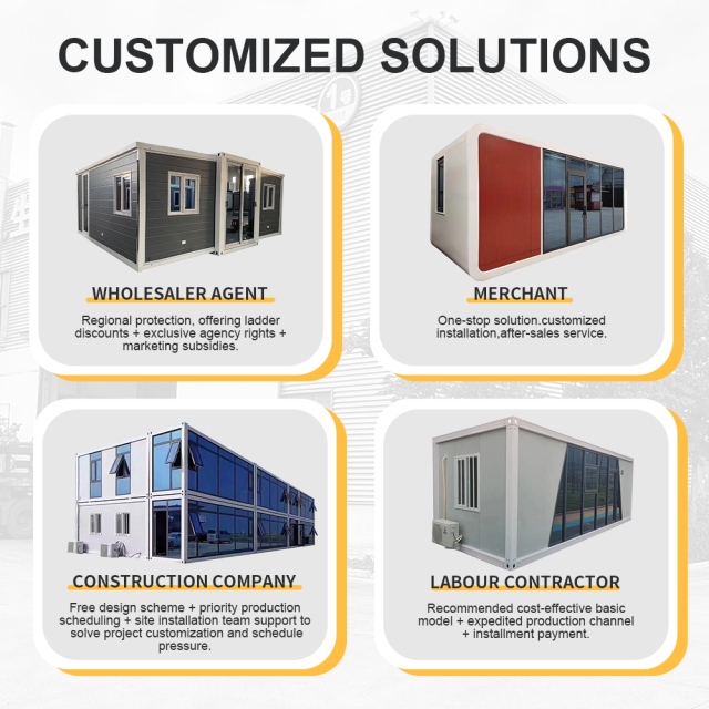 WinFair Custom Prefab Folding Prefabricated 40 Foot European Container Beach Houses Expandable 3 Bedrooms House Made in China