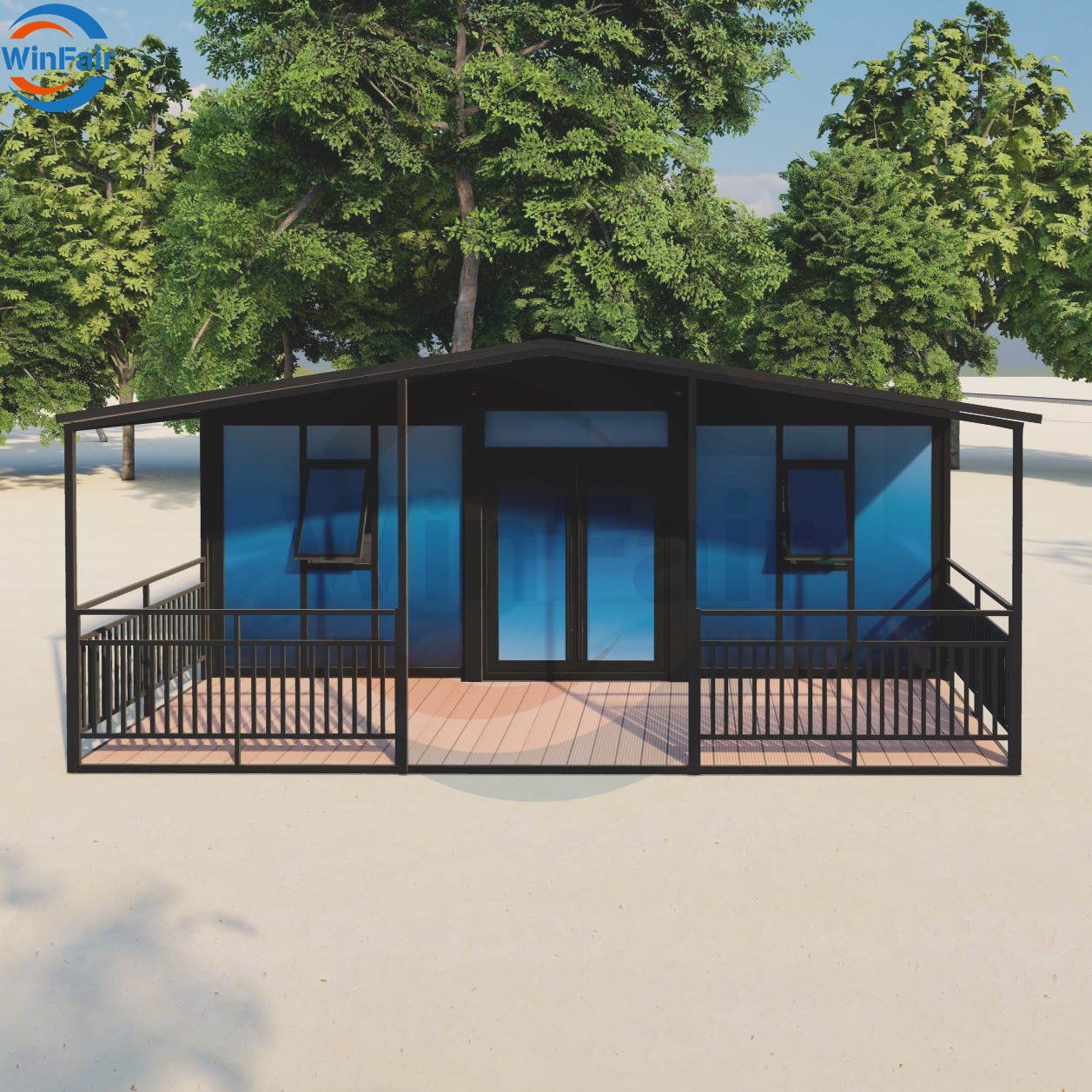 WinFair Foldable Container For Housing Prefab Houses Modern 4 Bedroom Houses Prefabricated Homes Korea With Bathroom And Kitchen