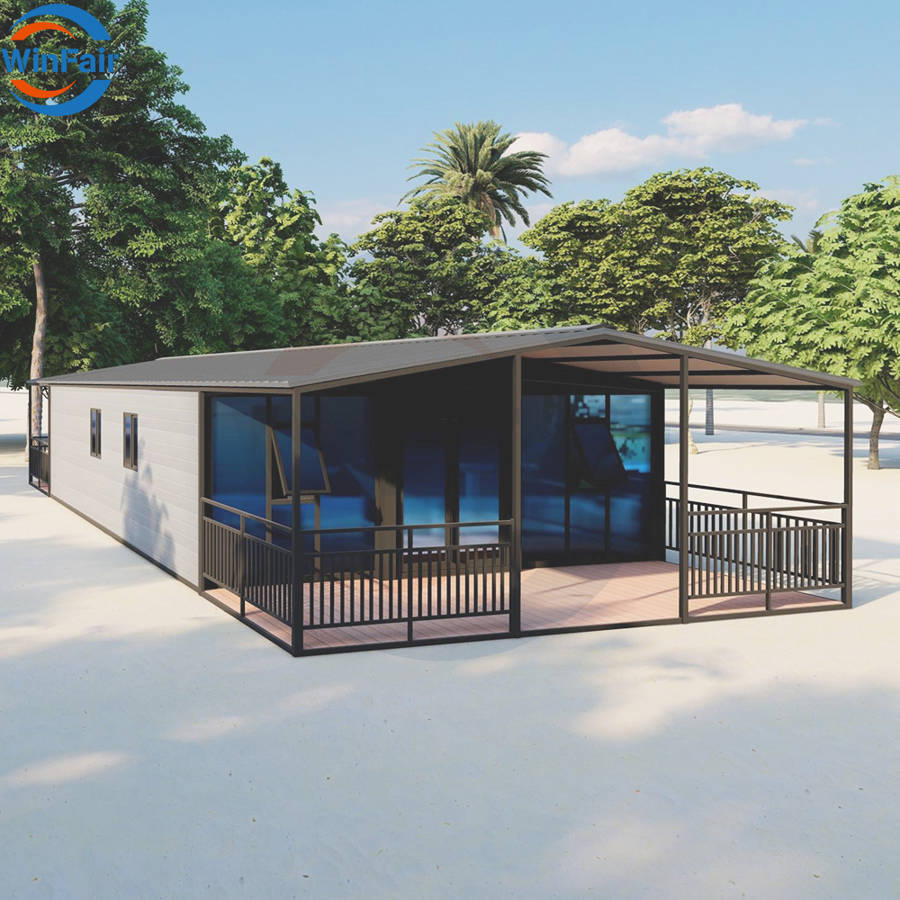 WinFair 40Ft Luxury A Frame Modular House 4 Bedroom Prefab Prefabricated Villa Modern Container Houses Poland With Bathroom