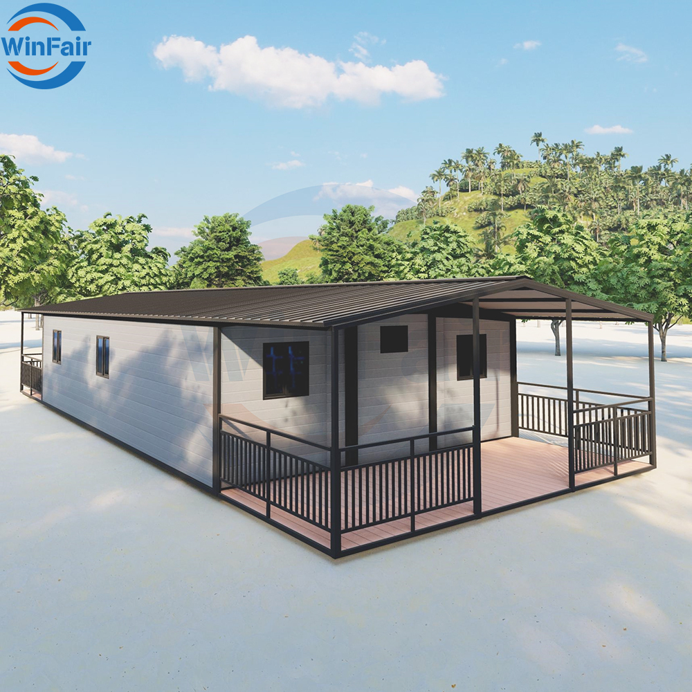 WinFair 40Ft Luxury A Frame Modular House 4 Bedroom Prefab Prefabricated Villa Modern Container Houses Poland With Bathroom