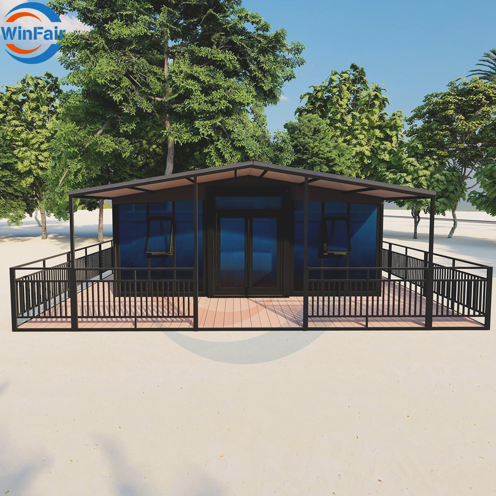 WinFair Oem Low Price Prefab One Bedroom 20Ft Living Expandale Container Houses Homes Prefabricated Foldable House With Porch