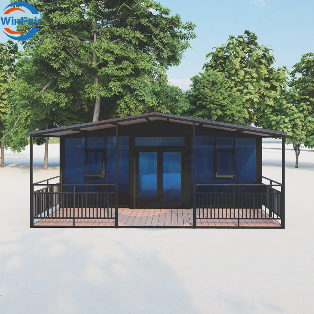 WinFair Price Portable Homes 4 Bedroom Finished Modular Prefab Glass Prefabricated Container House Modern 40 Ft For Sale