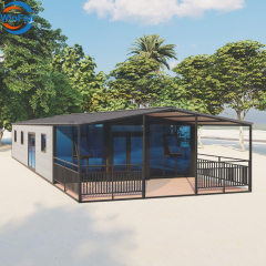 WinFair Price Portable Homes 4 Bedroom Finished Modular Prefab Glass Prefabricated Container House Modern 40 Ft For Sale