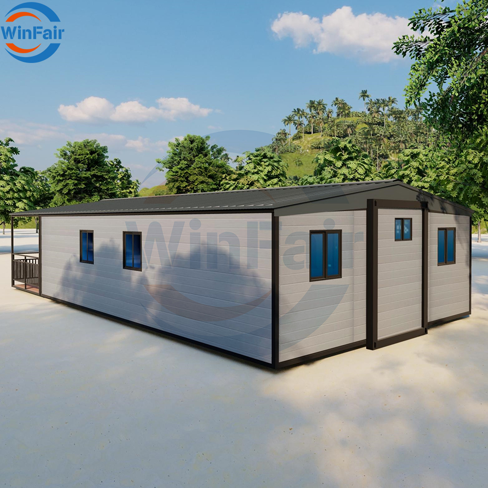 WinFair Price Portable Homes 4 Bedroom Finished Modular Prefab Glass Prefabricated Container House Modern 40 Ft For Sale