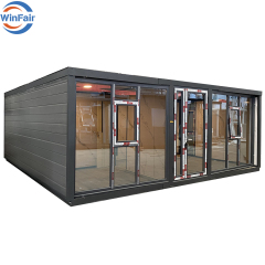 WinFair Italy Tiny Homes Complete Modular Prefab Prefabricated 20Ft 2 Bedroom Expandable Container Glass Mobile Module House