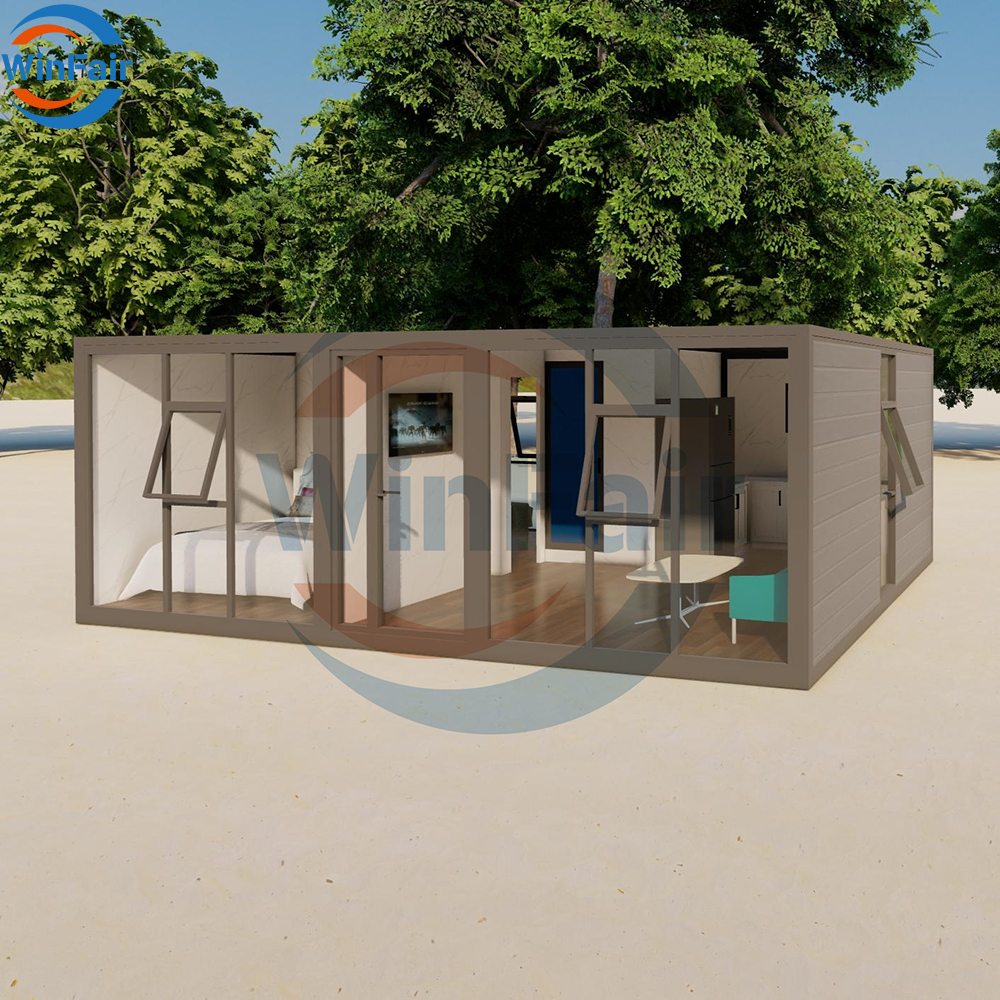 WinFair Sales Reasonable Price Container Future Modular Cafe Glass Tiny House Luxury Beach Villa Prefabricated+House From China