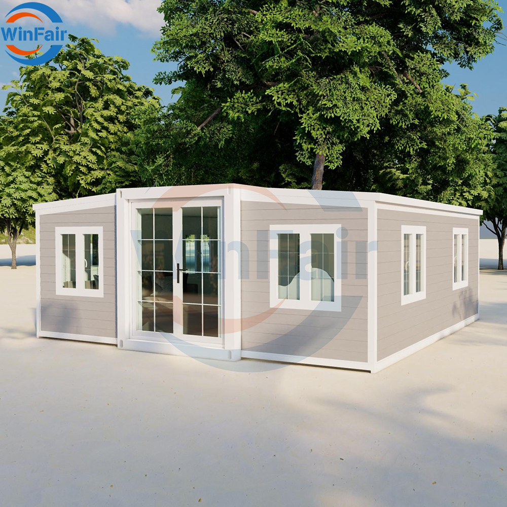 WinFair Luxury Low Price Portable Prefab Container Prefabricated Tiny Mini House Villa Granny Flat 2 Rooms Poland With Bathroom