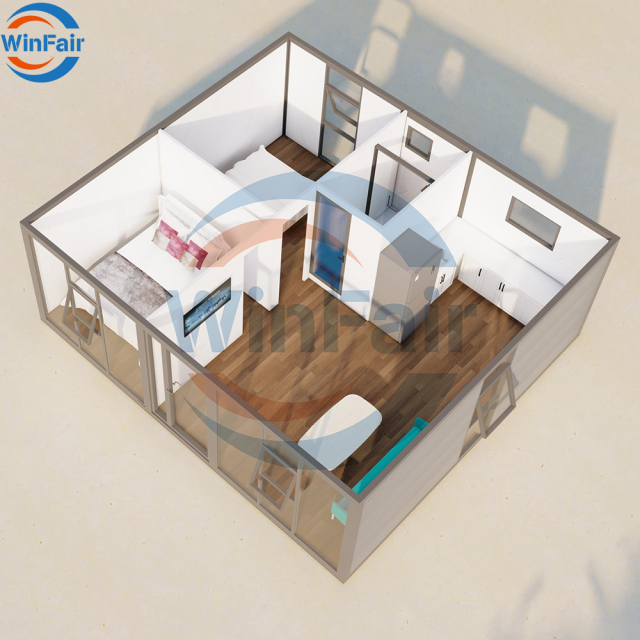 WinFair Good Price Luxury Living Home Container House Modular Foldable Expandable Prefab Tiny House Modern With Bathroom Kuwait