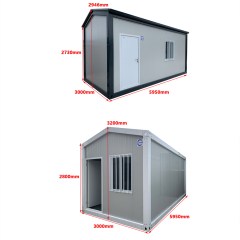 WinFair 20 Feet Modular Granny Flat Portable Modern Mobile Movable Prefab House Container Homes Villa Detachable-Container-House