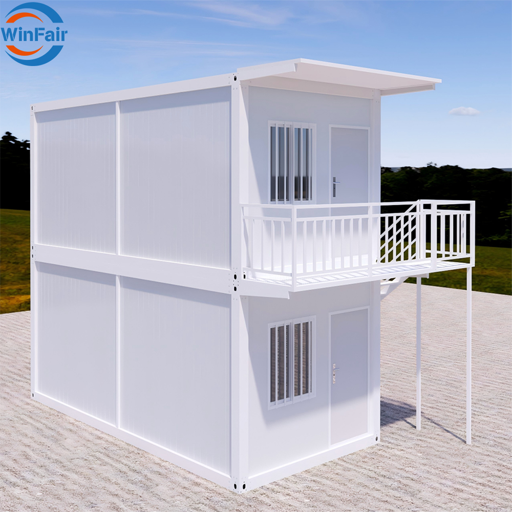WinFair Cheap 2 Floor Granny Flat Prefab Tiny Home Portable Prefabricated House Villa Container Modular 20Ft From China