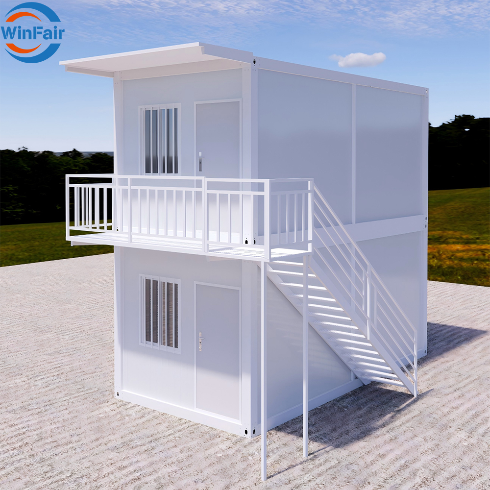 WinFair Cheap 2 Floor Granny Flat Prefab Tiny Home Portable Prefabricated House Villa Container Modular 20Ft From China