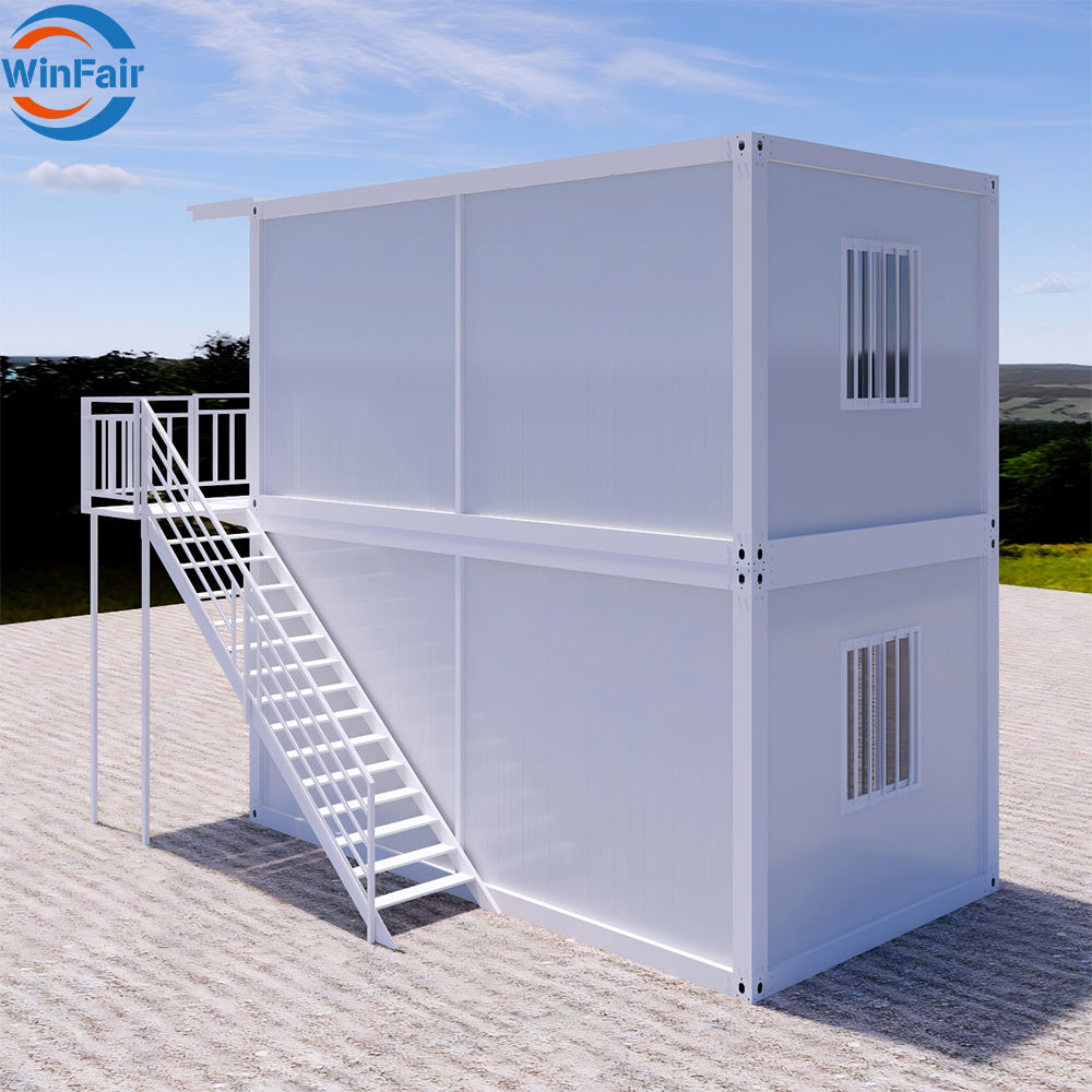 WinFair Mini Small 2 Storey Prefab Detachable Container Home Modular Granny Flat Modern Mobile House Construction Villa Custom