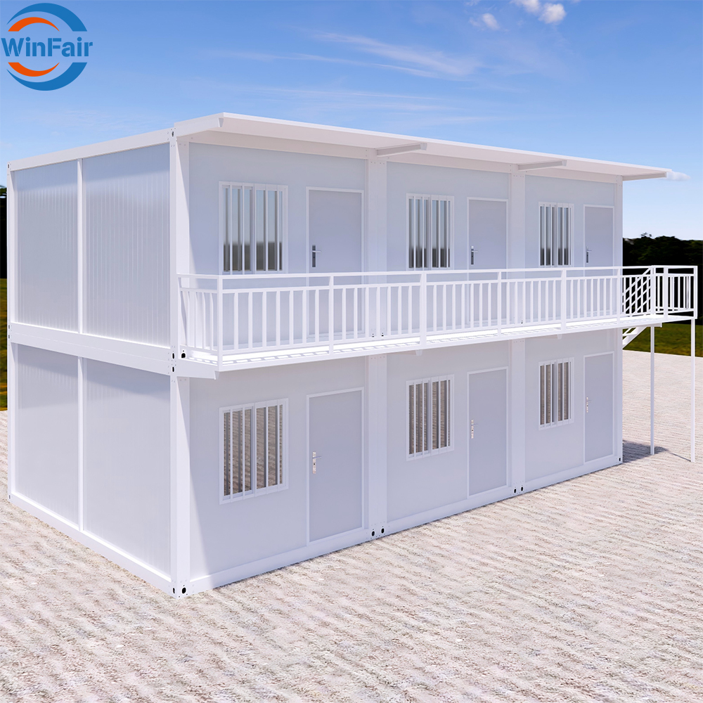 WinFair Cheap Prefab Double Decker Container House In Guyana Dollars 3 Bedrooms Simple And Elegant Modular-Export-Tiny-House