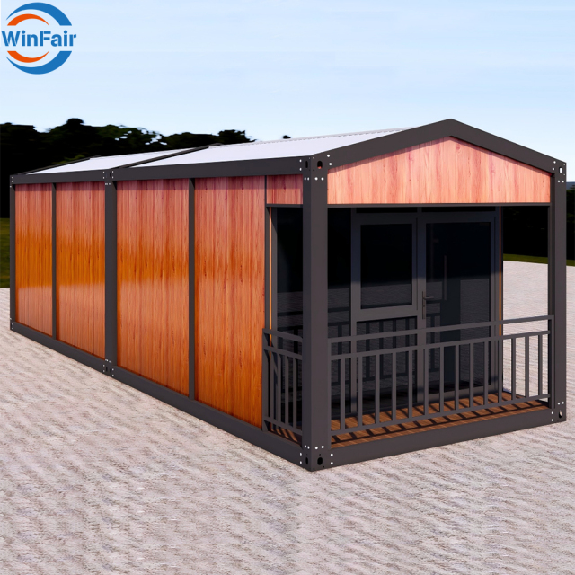 WinFair China Luxury Pitched Roof Cost Prefab Prefabricated Kenya Detachable Container Home House Villa With Toilet And Shower