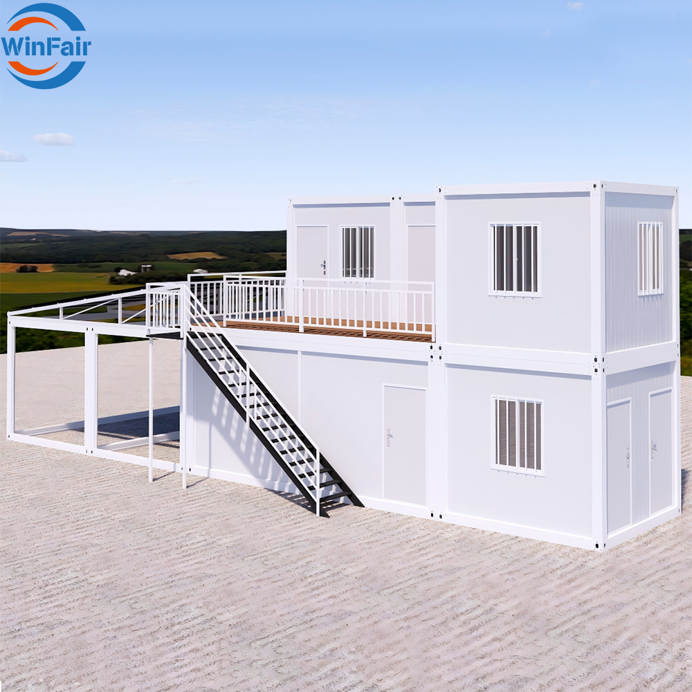 WinFair China+Wholesale+Container+House+Philippines Earthquake Resistant 2-Storey Prefabricated Modular House Mobile Container