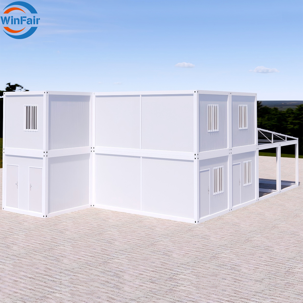 WinFair China+Wholesale+Container+House+Philippines Earthquake Resistant 2-Storey Prefabricated Modular House Mobile Container