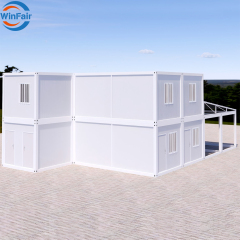 WinFair Bangladesh Mobile Prefab Modular Prefabricated Module 2-Story Container House Homes With Kitchen And Bathroom On Terrace