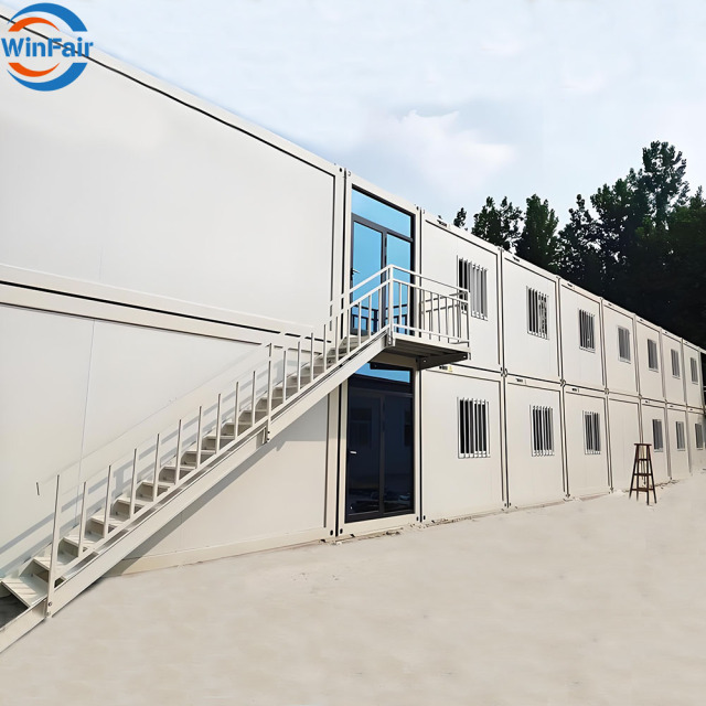 WinFair China Mini Luxury Small Villa House Modern Two Story Prefab Module Mobile Tiny Container House Prefabricated China