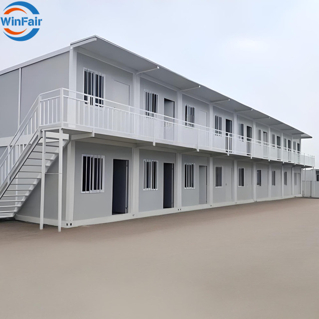 WinFair Puerto Rico Low Price Modern Prefab Prefabricated Tiny Two Story 20 Feet Container Houses Luxury Living Made In China