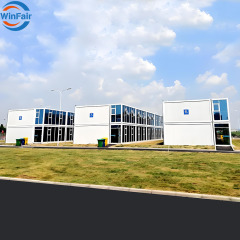 WinFair Estonia Prefab Building Fram Fold Up Container Duplex 2H Prefabricated Mobile Beach Bar Houses 6M From China With Porch