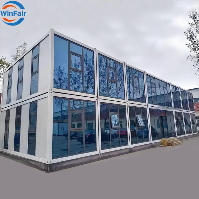 WinFair China Wholesale Price Prefabricated Folding Tiny Double Storey Modular Mobile Container House Coffee Shop With Bathroom