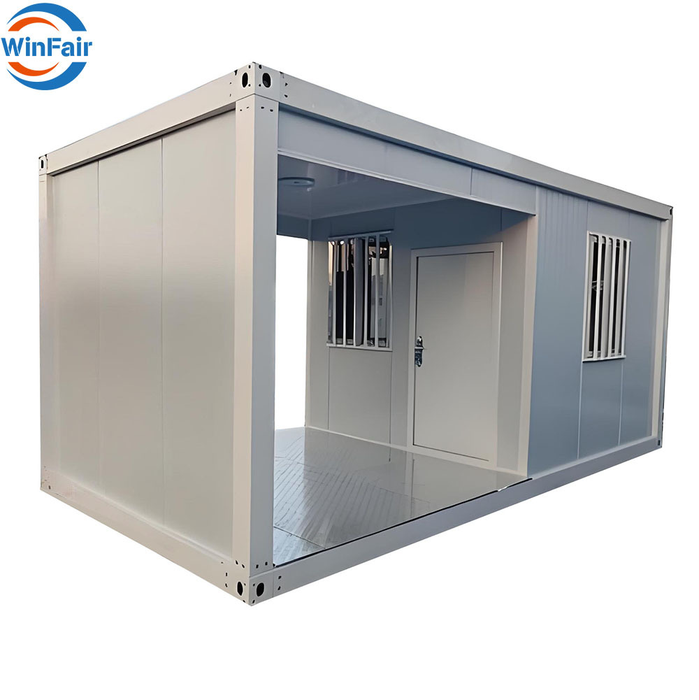 WinFair Zambia Low Cost Detachable Security Mobile Guard Container Houses Modular Prefabricated Steel Frame House Home For Sale