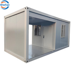 WinFair Zambia Low Cost Detachable Security Mobile Guard Container Houses Modular Prefabricated Steel Frame House Home For Sale