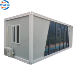 WinFair Oman 20Ft Container Modular Prefab Glass Little Houses Modern Prefabricated Mobile Home House With Bathroom For Sale