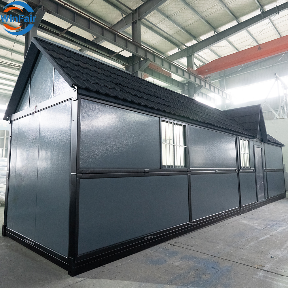 WinFair Low Cost 20Ft Portable Tiny Triangle Roof Modern Prefab Modular Office Mobile Fiji-Container-House Container Home House