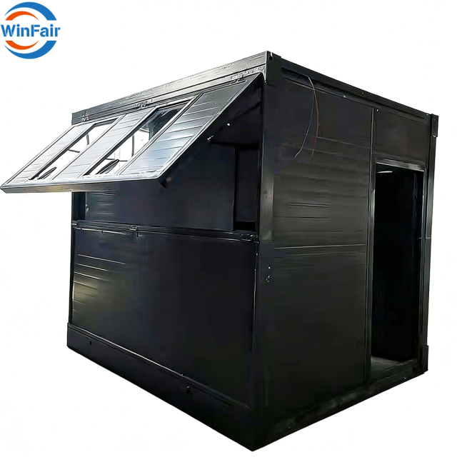 WinFair Low Cost Portable 20Ft Modern Prefabricated Prefab Fast Food Modular Mobile Homes Folding Container House Kiosk For Sale
